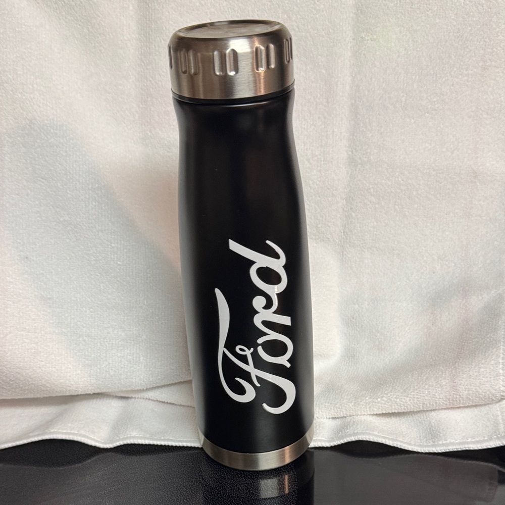 Ford Black and Silver Insulated Bottle